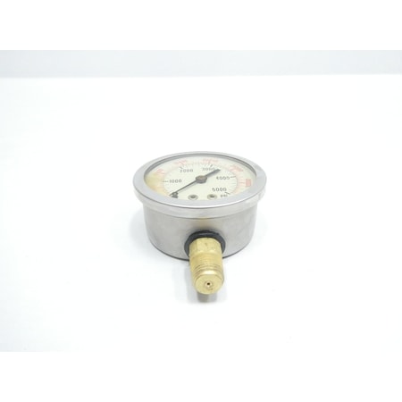 Winters 2-1/2IN 1/4IN 0-5000PSI NPT PRESSURE GAUGE 812